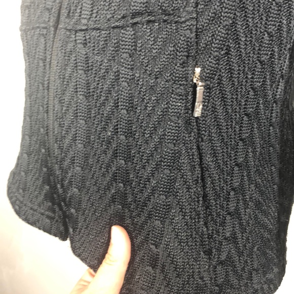 Spyder Black cable knit zip up jacket size small - Picture 4 of 10
